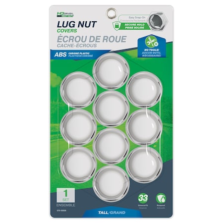 Hd Driven Nut Cover Plastic Hex Tall Push On 33mm, PK 10 076-00608